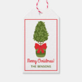 Kerst Topiary gepersonaliseerde cadeau Labels Cadeaulabel (Voorkant)
