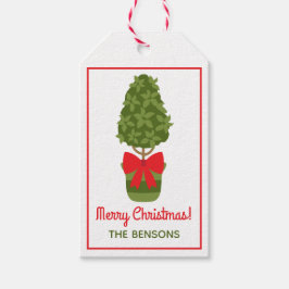 Kerst Topiary gepersonaliseerde cadeau Labels Cadeaulabel