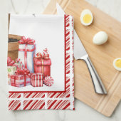 Kerst Topiary keukenhanddoek (Quarter Fold)