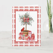 Kerst Topiary Wenskaart Feestdagen Kaart (Voorkant)