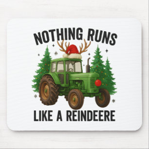 Kerst Tractor Boerderij Niets Loopt Zoals Een Rend Muismat