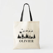 Kerst traditioneel winterrendiercadeau tote bag (Voorkant)