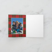 Kerst Traditionele geruite Tartan krans foto Kaart (Binnen)