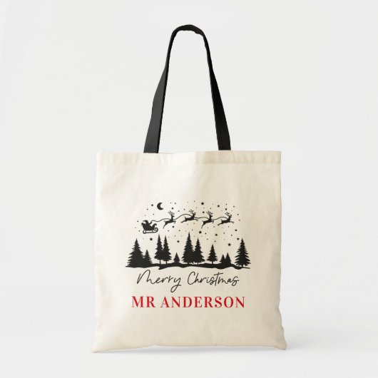 Kerst traditionele rendiersleider tote bag (Voorkant)