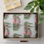 Kerst Trailer Camper Rustiek Patroon Tissuepapier (Geschenk)