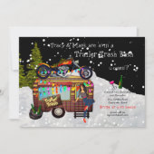 Kerst TRAILER WHITE TRASH BASH Grappig Feest Kaart (Voorkant)