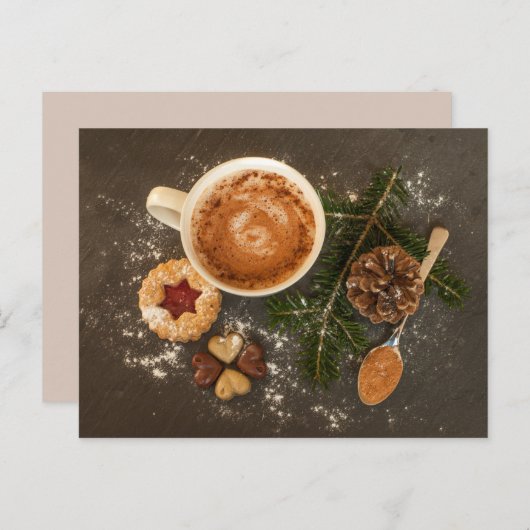 Kerst trakteert op briefkaart (Voorkant / Achterkant)