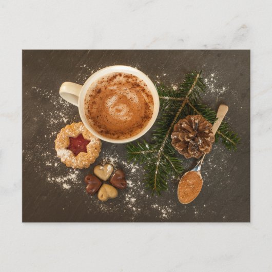 Kerst trakteert op briefkaart (Voorkant)