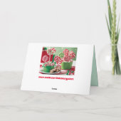 Kerst trakteert op wenskaart feestdagen kaart (Achterkant)