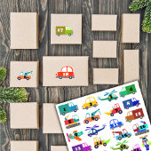 Kerst Transport Adventkalender Sticker