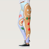Kerst Treats Gingerbread Man Candy Cane Leggings (Links)