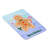 Kerst Treats Gingerbread Man Candy Cane Magneet (Rechterzijde)