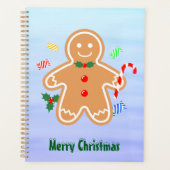 Kerst Treats Gingerbread Man Candy Cane Planner (Voorkant)