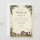 Kerst  trein en cadeaus kaart (Voorkant)