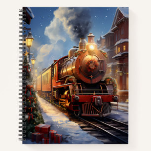 Kerst trein spiraal Notitieboek