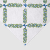 Kerst Trellis Blue Bow Tissuepapier (Detail)