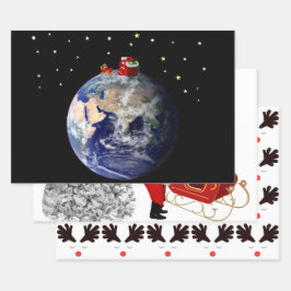 Kerst Tri-Pack Verpakking Papier Bladen Inpakpapier Vel