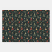 Kerst TRIO Bomen en Strepen Wrapping Paper (Voorkant 2)