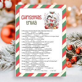 Kerst Trivia Spel Feestdagenkaart