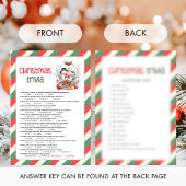 Kerst Trivia Spel Feestdagenkaart
