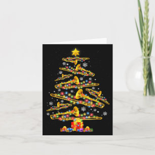 Kerst Trombone Speler Xmas Boom Jazz Muziek Liefhe Kaart