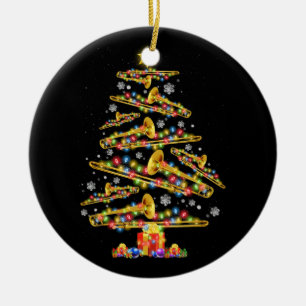 Kerst Trombone Speler Xmas Tree Jazz Muziek Liefde Keramisch Ornament