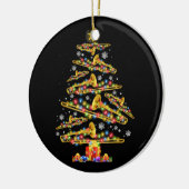 Kerst Trombone Speler Xmas Tree Jazz Muziek Liefde Keramisch Ornament (Links)