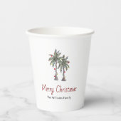 Kerst Tropical Palm Trees Holiday Party Papieren Bekers (Voorkant)