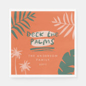 Kerst tropisch modern minimaal servet (Voorkant)