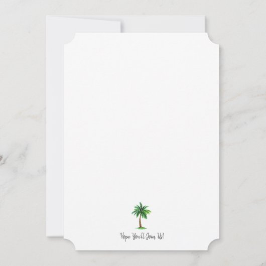 Kerst Tropische feestdag Palm Tree Kaart (Achterkant)