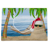 Kerst Tropische Zandman Met Hangmat Groot Cadeauzakje (Voorkant)