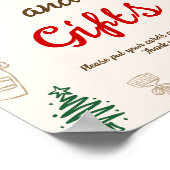 Kerst Trouw Bruiloft Kaarten en Cadeaus Poster (Hoek)