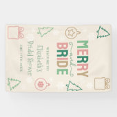 Kerst trouwfeest bruidsfeest spandoek (Horizontaal)
