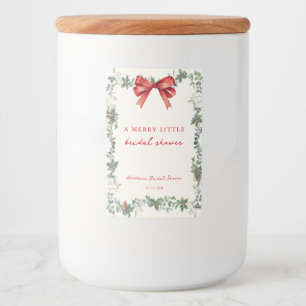 Kerst trouwfeest favor labels voedselcontainer etiket