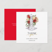 Kerst trouwjurk bruidsfeest bedankt (Voorkant / Achterkant)