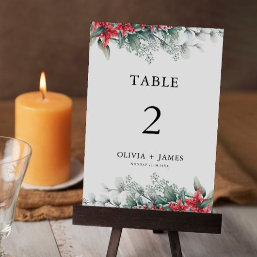 Kerst Trouwtafel Kaarten Sjabloon