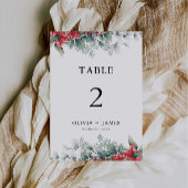 Kerst Trouwtafel Kaarten Sjabloon