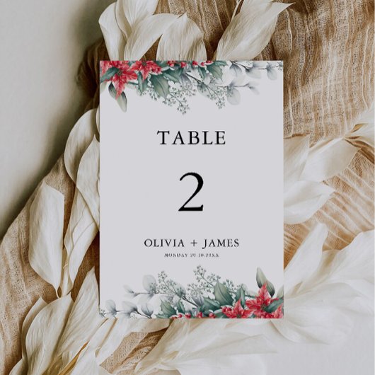 Kerst Trouwtafel Kaarten Sjabloon