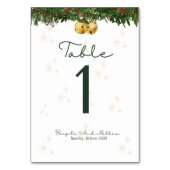 Kerst Trouwtafel nummer Kaart (Voorkant)