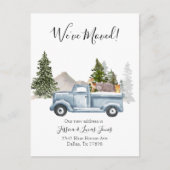 Kerst Truck Bewegende Aankondiging We zijn verhuis (Voorkant)