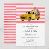 Kerst  Truck Bruidsmeisjes Luncheon Kaart (Voorkant / Achterkant)