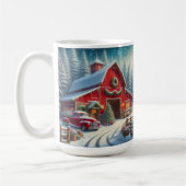 Kerst  Truck en Red Barn Mok (Links)