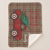 Kerst Truck gepersonaliseerd Sherpa Deken (Voorkant)