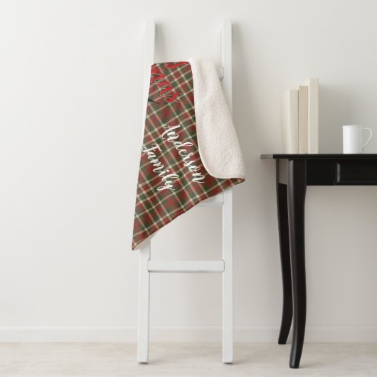 Kerst Truck gepersonaliseerd Sherpa Deken (In situ)