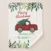Kerst Truck gepersonaliseerde Sherpa Deken (Voorkant)