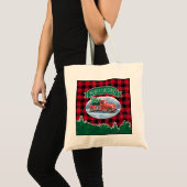 Kerst Truck met Tree Monogrammed Tote Bag (Voorkant (product))