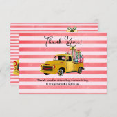 Kerst  Truck Wedding Bedankkaart (Voorkant / Achterkant)