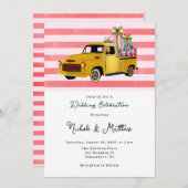 Kerst  Truck Wedding Kaart (Voorkant / Achterkant)