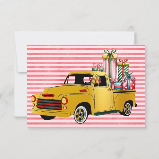 Kerst  Truck Wedding Save The Date (Achterkant)