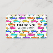 Kerst Trucks Klantenbestelling Dank u QR Code Visitekaartje (Voorkant)